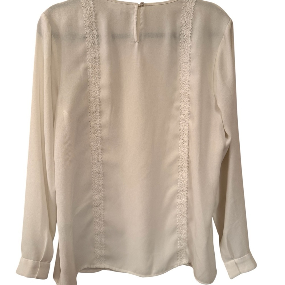 J. Jill Cream Blouse Sz.M - Picture 3 of 7
